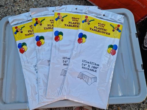 Buy & Sell Ramsgate Thanet - Photos for bn 4 x white plastic tablecloths