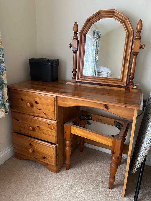 Buy & Sell Hall Green Birmingham - Photos for Dressing table with mirror, pine wood