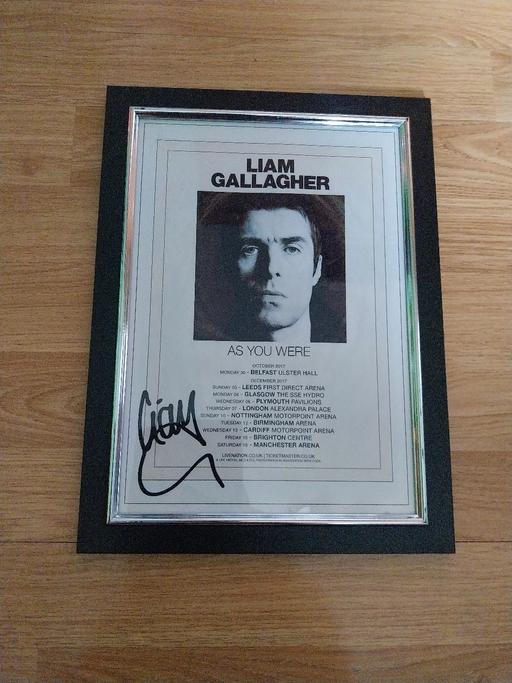 Buy & Sell Willenhall Walsall - Photos for Liam Gallagher Framed Gig Picture