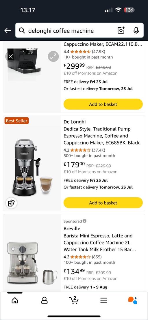 Buy & Sell Streatham South West London - Photos for DeLonghi coffee machine