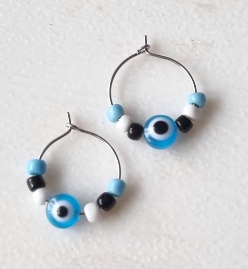 Buy & Sell Liverpool Knowsley - Photos for Blue Evil Eye Earring Hoops