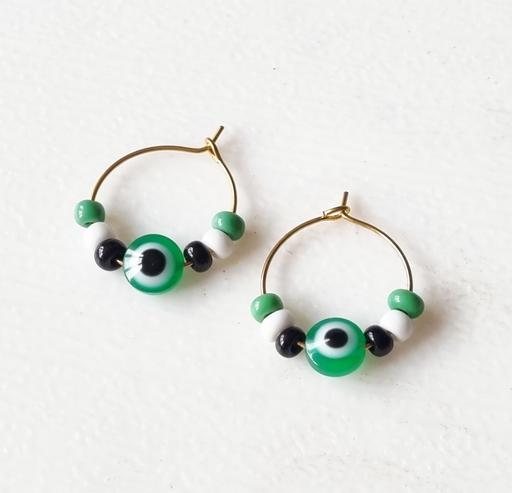 Buy & Sell Liverpool Knowsley - Photos for Green Evil Eye Hooped Earrings