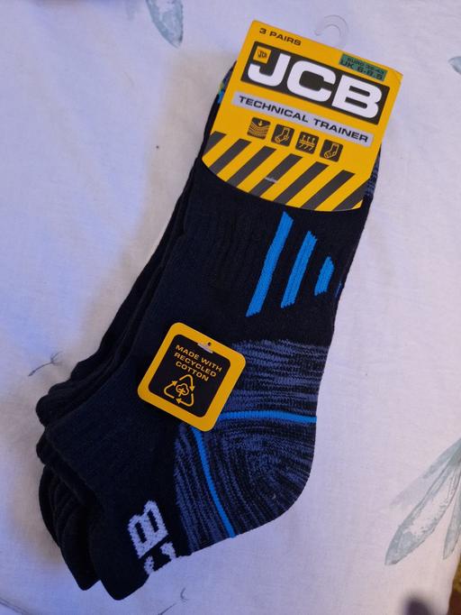 Buy & Sell Manston Park Thanet - Photos for bn 3pk JCB work trainer socks size 6-8.5
