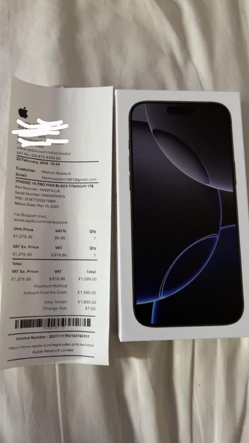 Buy & Sell Huntingdon Huntingdonshire - Photos for Apple IPhone 16 Pro Max(give me offers)