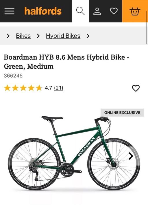 Buy & Sell Sutton Coldfield Birmingham - Photos for Boardman HYB 8.6 Mens Hybrid Bike Green M