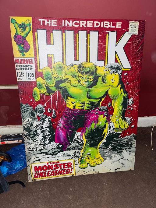 Buy & Sell Wylde Green Birmingham - Photos for Large marvel hulk comic canvass