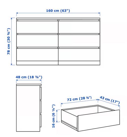 Buy & Sell Neasden North West London - Photos for IKEA 6 drawers white