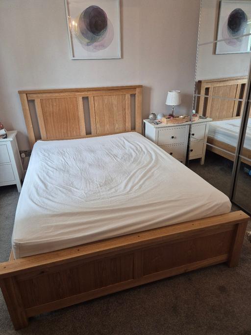 Buy & Sell Netherstowe Lichfield - Photos for Oak bedframe - Double