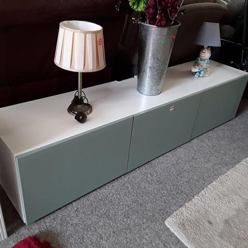 Buy & Sell Saint Pauls Trading Estate Tameside - Photos for IKEA sage green & white TV unit
