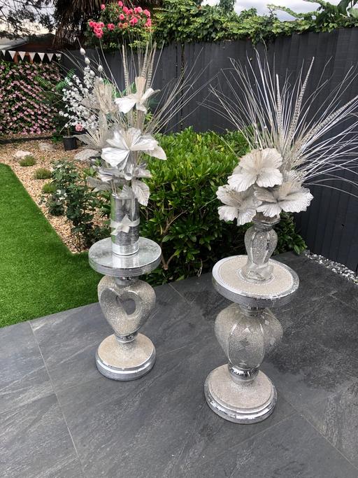Buy & Sell Turnford Broxbourne - Photos for 2 LARGE SILVER TABLE STANDS