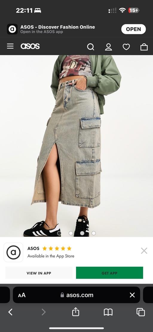 Buy & Sell Croydon Croydon - Photos for Stradivarius STR denim skirt in vintage wash