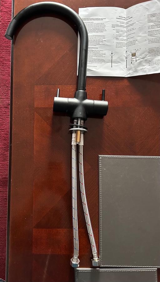 Buy & Sell Streatham Common South West London - Photos for Black matte dual lever kitchen tap mixer