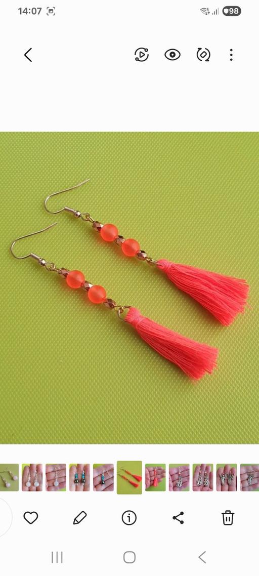 Buy & Sell Liverpool Knowsley - Photos for Bright Coral Tassle Beaded Earrings