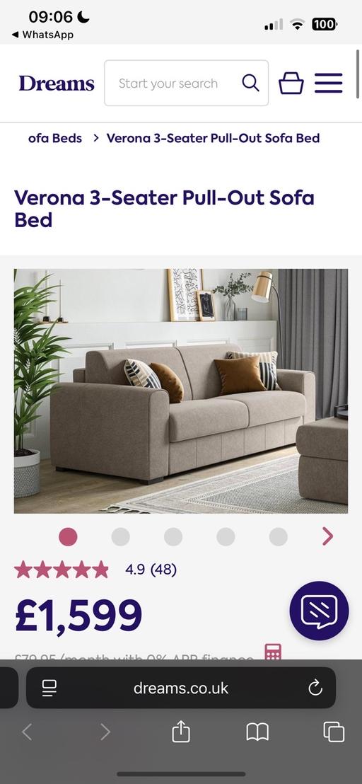 Buy & Sell Chesham Buckinghamshire - Photos for Verona 3 seater pull out sofa bed- Never used