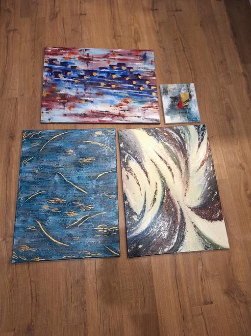 Buy & Sell New Malden Kingston upon Thames - Photos for Homemade paintings bundle 4-pack