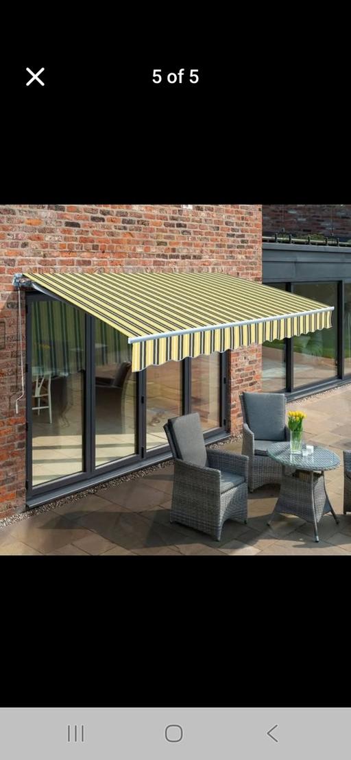 Buy & Sell Halesowen Dudley - Photos for 3x2.5M Retractable Awning – Yellow & Grey Str