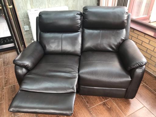 Buy & Sell Wall Heath Dudley - Photos for Two seater brown leather settees x2