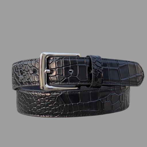 Buy & Sell Paddock Kirklees - Photos for Black Cowhide Croc Embossed Leather Belt