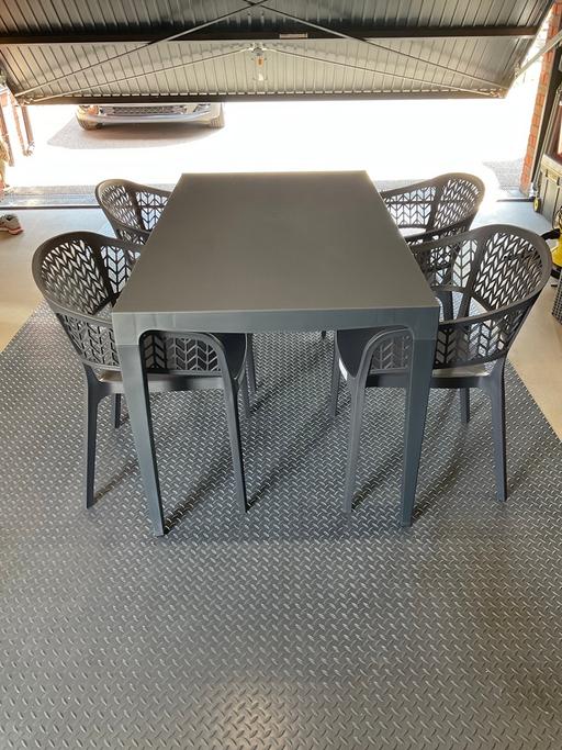 Buy & Sell Telford Way Industrial Estate North Northamptonshire - Photos for NEW. Grey garden table and 4 chairs