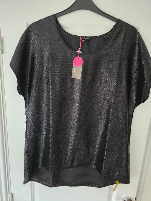Buy & Sell Rowley Regis Sandwell - Photos for Marisota black sequin lined top - uk16 bnwt