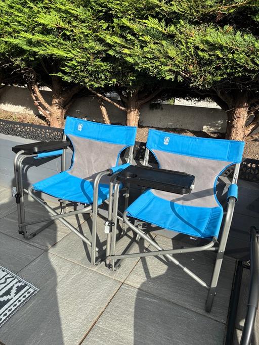 Buy & Sell Halsnead Park Knowsley - Photos for Two camping chairs with tables