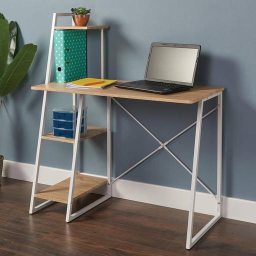 Buy & Sell Halesowen Dudley - Photos for Harlow Oak & White Metal Shelved Desk