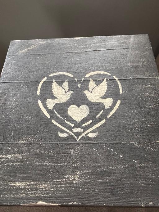 Buy & Sell Yardley Wood Birmingham - Photos for Hand-painted side table- Rustic Grey