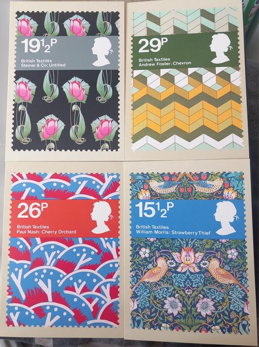 Buy & Sell Thatto Heath Saint Helens - Photos for Royal mail textiles 1982 stamp postcards