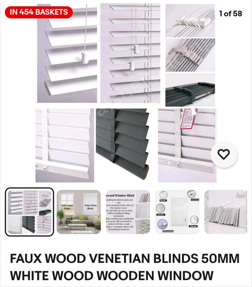 Buy & Sell Rotherhithe South East London - Photos for faux wooden Venetian blinds - white