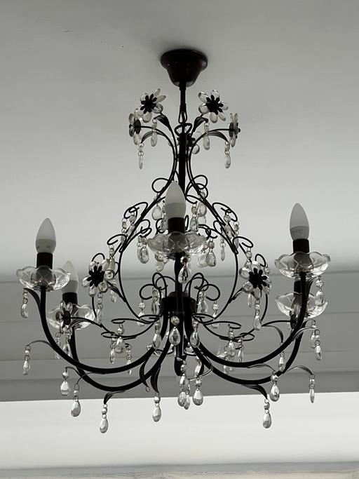 Buy & Sell Manor House North London - Photos for 2 x brown crystal encrusted stone chandeliers