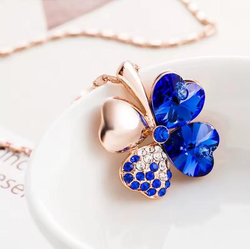 Buy & Sell Longsight Manchester - Photos for Crystal lucky leaf clover pendant necklace
