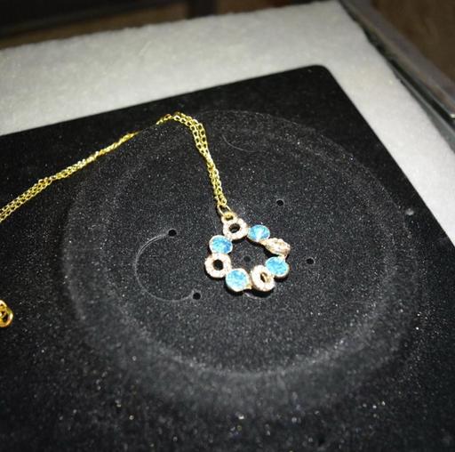 Buy & Sell Longsight Manchester - Photos for Round blue crystal pendant necklace N102