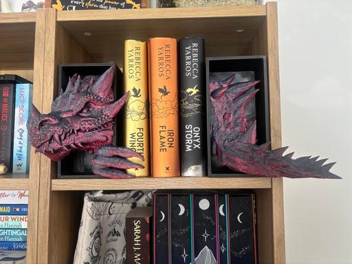 Buy & Sell Aveley Thurrock - Essex - Photos for 2 tone red/black emerging dragon book nook.