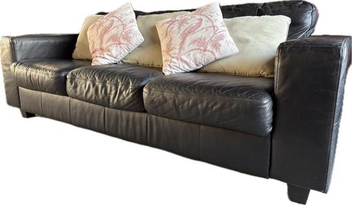 Buy & Sell Kings Hill Tonbridge and Malling - Photos for Ikea 3 seater black leather sofa