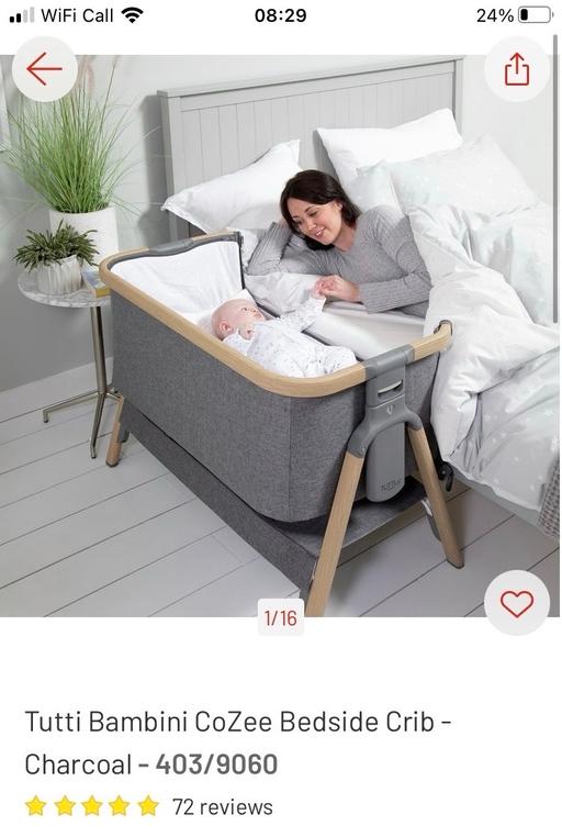 Buy & Sell Nunhead South East London - Photos for Titti bambini CoZee bedside crib