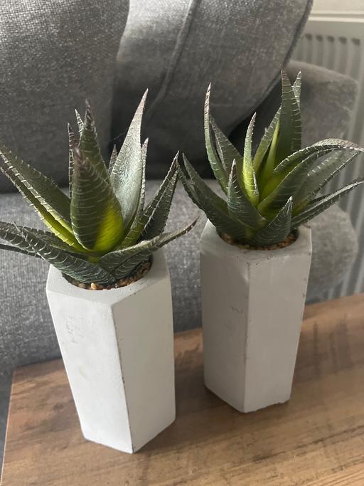 Buy & Sell Conisbrough Doncaster - Photos for Fake tall standing plants in grey pots