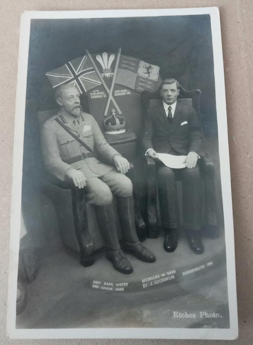 Buy & Sell Thatto Heath Saint Helens - Photos for 1936 King George V Edward VIII sand postcard