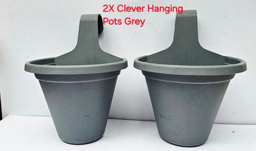 Buy & Sell Heath Hayes Cannock Chase - Photos for 2X Clever Hanging Pots With Reservoir Grey fo