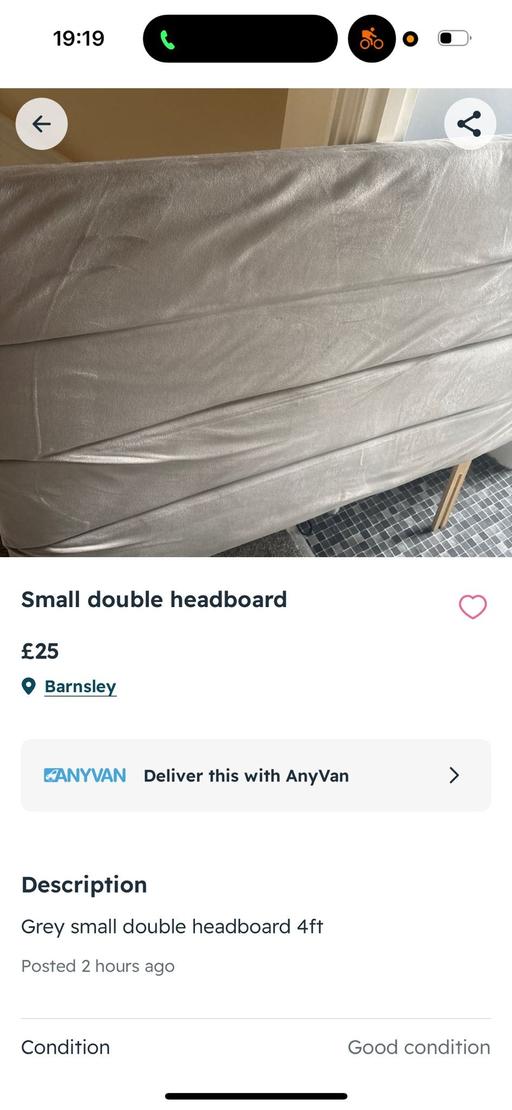 Buy & Sell Dodworth Barnsley - Photos for 4ft small double head board for bed
