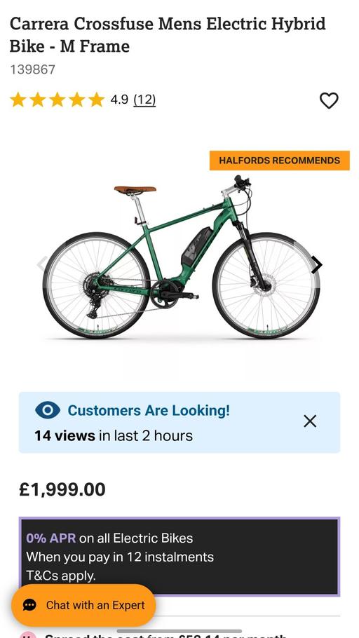 Buy & Sell Folkestone Folkestone and Hythe - Photos for Carrera Crossfuse E-bike medium RRP£1999