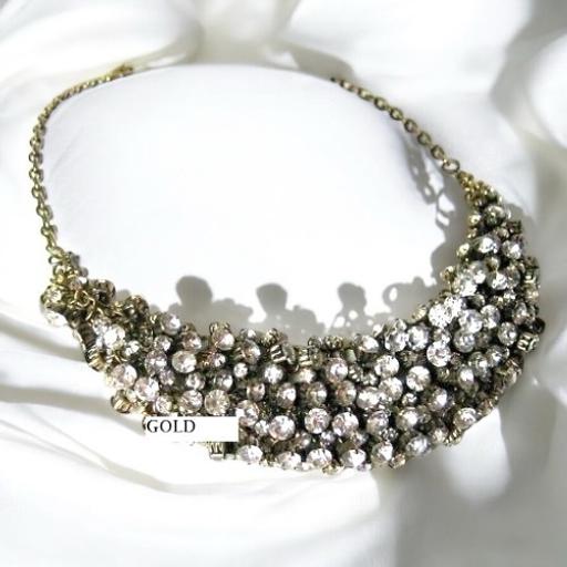 Buy & Sell Longsight Manchester - Photos for Gold base crystal necklace - N118