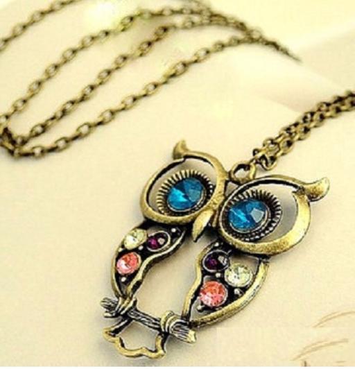 Buy & Sell Longsight Manchester - Photos for Crystal owl pendant necklace n121