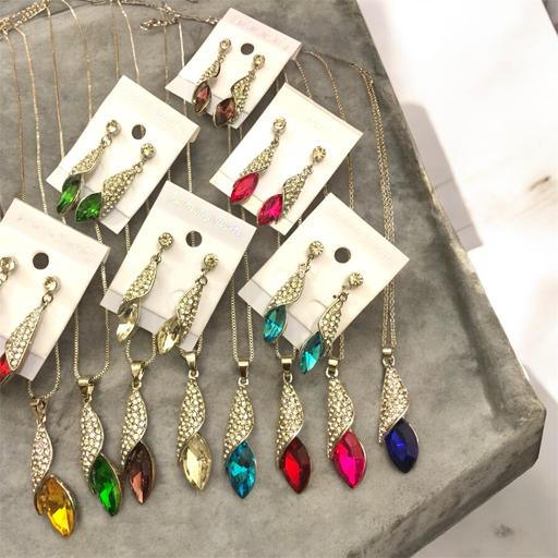 Buy & Sell Longsight Manchester - Photos for Crystal earring and pendent necklace sets
