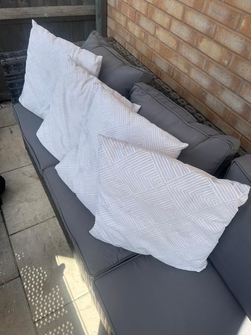 Buy & Sell Upper Gornal Dudley - Photos for X4 light grey outdoor cushions