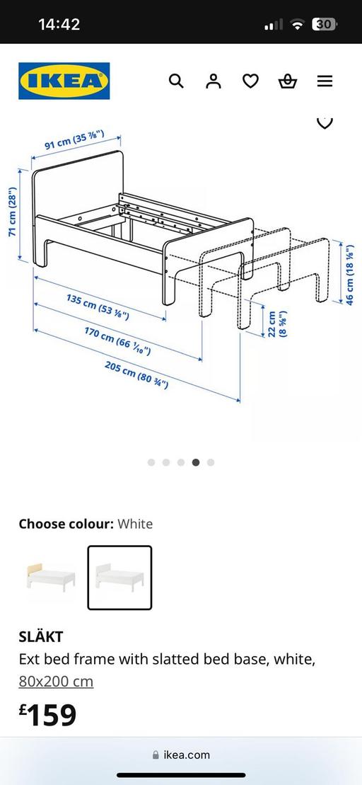 Buy & Sell Welling Bexley - Photos for IKEA Slakt extendable bed (Kids size)