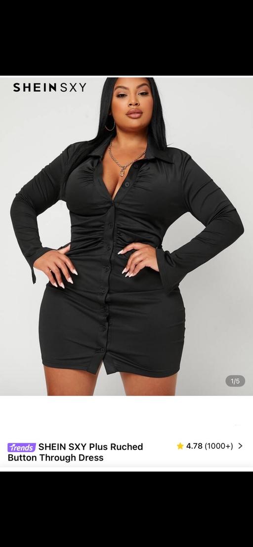 Buy & Sell Lower Sydenham South East London - Photos for Long sleeved black ruched dress