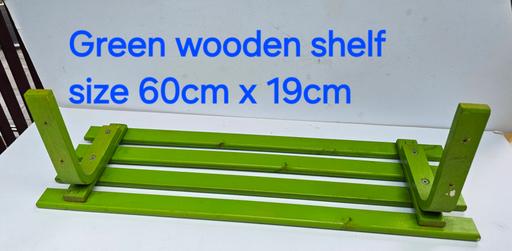 Buy & Sell Heath Hayes Cannock Chase - Photos for Green wooden shelf Size Approx L69cm x H19cm