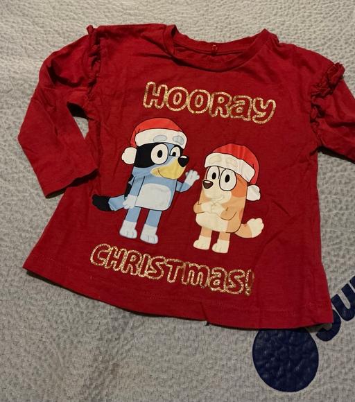 Buy & Sell Ringstead North Northamptonshire - Photos for Girls Bluey Christmas top 12-18 months