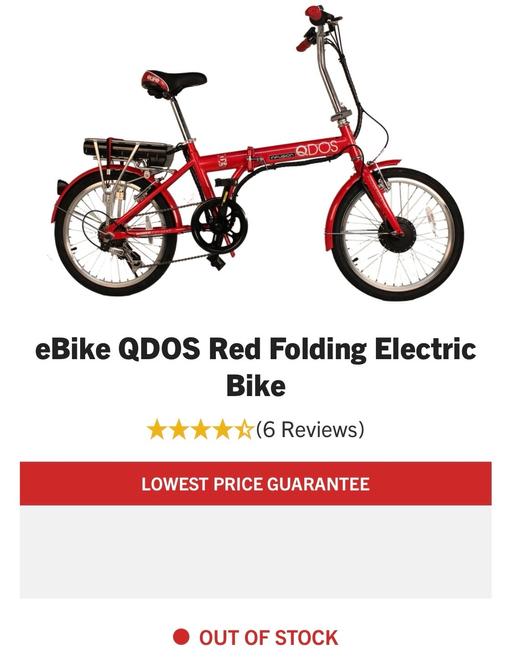 Buy & Sell Moortown Leeds - Photos for eBike QDOS Red Infusion Folding Electric Bike