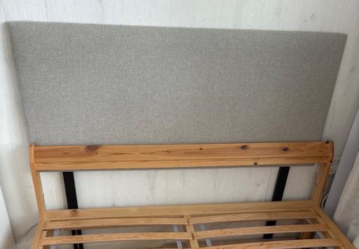 Buy & Sell Shirley Solihull - Photos for Greige Natural Linen Look Double Headboard